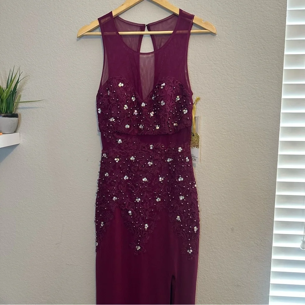 Say Yes To The Prom Womens Illusion Gown Dress Size Small